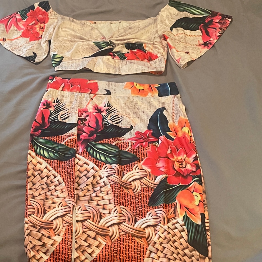 Floral Print Off-Shoulder Dress